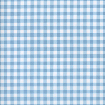 Essentials Gingham 39162-141 White / Baby Blue by Wilmington Prints, Image