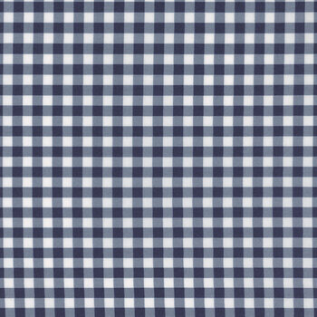 Essentials Gingham 39162-144 White / Navy by Wilmington Prints, Image