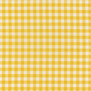 Essentials Gingham 39162-155 White / Bright Yellow by Wilmington Prints, Image