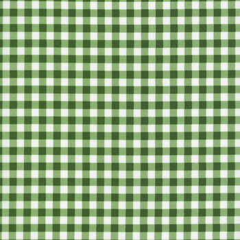 Essentials Gingham 39162-177 White / Dark Green by Wilmington Prints, Image