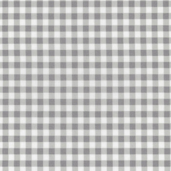 Essentials Gingham 39162-191 White / Gray by Wilmington Prints, Image