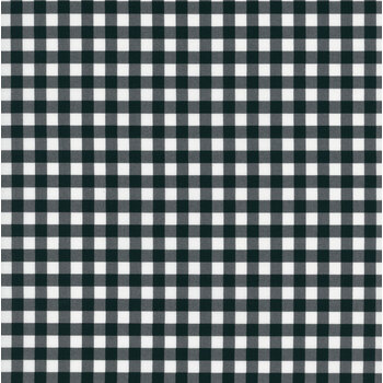 Essentials Gingham 39162-199 White / Black by Wilmington Prints, Image