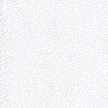 Essentials Leafy Scroll 26035-100 White On White by Wilmington Prints, Image