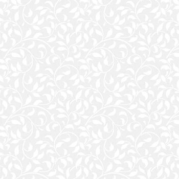 Essentials Climbing Vines 38717-100 White On White by Wilmington Prints, Image