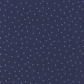 Essentials Pindots 39131-491 Navy / White by Wilmington Prints, Image