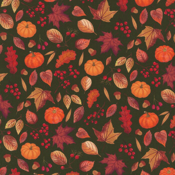 Harvest Minis HMIN-5456-DG by Pink Light Studio for P&B Textiles, Image