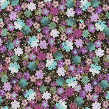 Shizuka FLEUR-CM3166 MULTI by Chong-A Hwang for Timeless Treasures Fabrics, Image