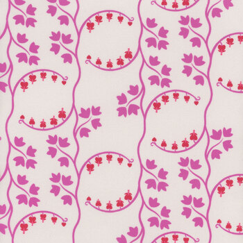 Heart Nouveau A-1312-L Rosy by Eye Candy Quilts for Andover Fabrics, Image