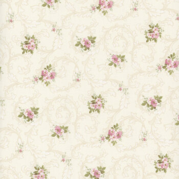 Just Rosy R651142D Cream by Smithsonian Institution for Marcus Fabrics, Image