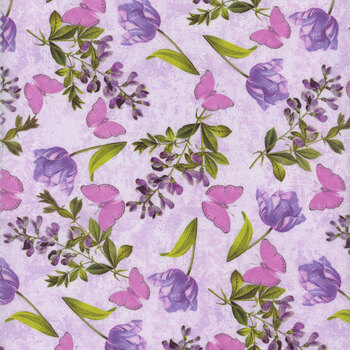 Secret Garden 3810-52 Violet by Lisabelle Art Studio for Blank Quilting Corporation, Image