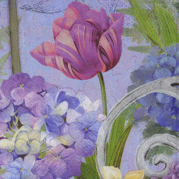 Secret Garden 3819P-56 Panel Hyacinth by Lisabelle Art Studio for Blank Quilting Corporation, Image