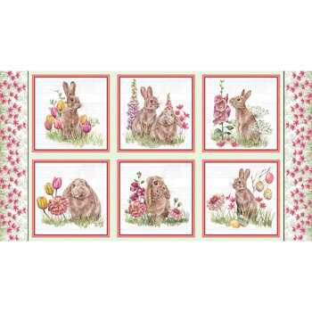 Easter Wishes 3788-60 Panel Lt. Green by Silas M. Studio for Blank Quilting Corporation, Image