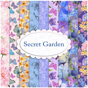 Secret Garden  9 FQ Set by Lisabelle Art Studio for Blank Quilting Corporation, Image