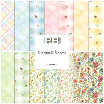 Bunnies & Blooms  Yardage by Leslie Trimbach for P&B Textiles