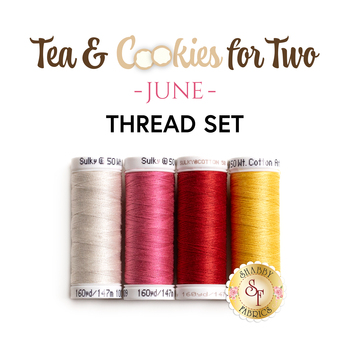 Tea & Cookies for Two - June - 4pc Thread Set, Image