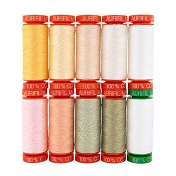 Flower Girl Aurifil Thread Box -10 Small Spools, Image