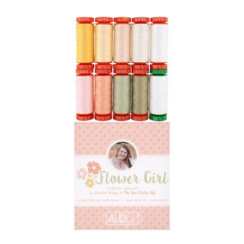 Flower Girl Aurifil Thread Box -10 Small Spools, Image