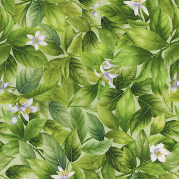 Lemon Bouquet FRUIT-CD2454 GREEN by Timeless Treasures Fabrics, Image