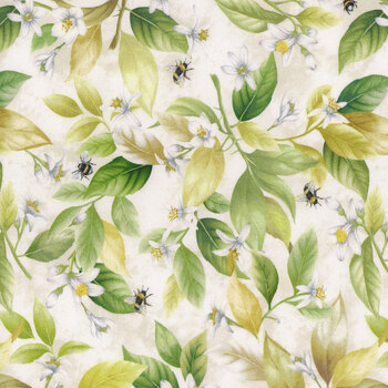 Lemon Bouquet FRUIT-CD2455 BEIGE by Timeless Treasures Fabrics, Image