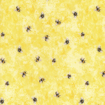 Lemon Bouquet BEE-CD2460 LEMON by Timeless Treasures Fabrics, Image