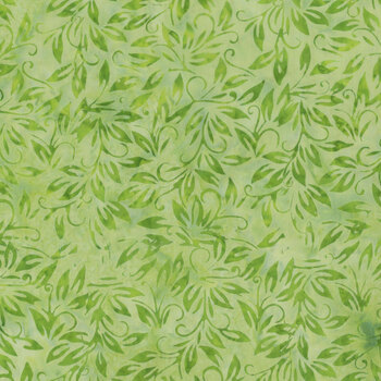 Floral Fun 112429615 Green Pistachio by Kathy Engle for Island Batik, Image