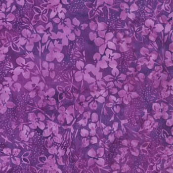 Floral Fun 112405430 Purple Jelly by Kathy Engle for Island Batik, Image