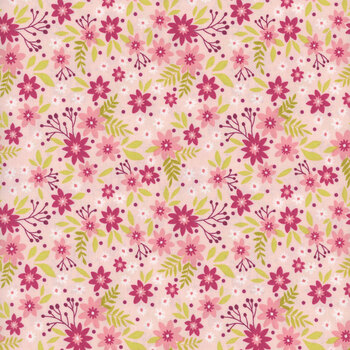 Among the Wildflowers 17102-02 Coral by Shelley Cavanna for Benartex, Image