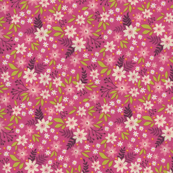 Among the Wildflowers 17102-26 Berry by Shelley Cavanna for Benartex, Image