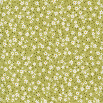 Among the Wildflowers 17103-40 Green by Shelley Cavanna for Benartex, Image