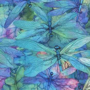 Dragonfly Illusion NATURE-CD3205 DREAM by Timeless Treasures Fabrics, Image