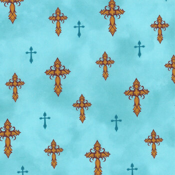 Amazing Grace 24030-Q Lt. Teal by Quilting Treasures Fabrics, Image