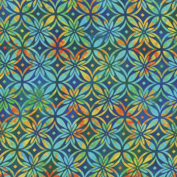 Boho Blooms DP27780-48 Navy Multi by Deborah Edwards for Northcott Fabrics, Image