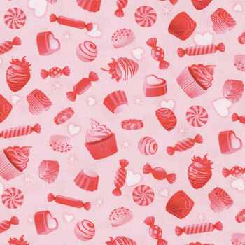 Sweet Love 10511-21 Pink by Patrick Lose for Northcott Fabrics, Image