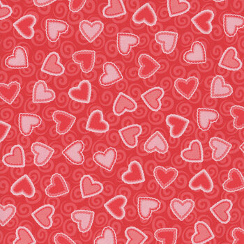 Sweet Love 10512-24 Red by Patrick Lose for Northcott Fabrics, Image