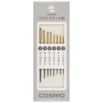 COSMO Cross Stitch Needles - Sizes 16-26 - 8ct, Image