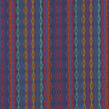 Fantasticats Y4345-90 Blue by Laurel Burch for Clothworks, Image