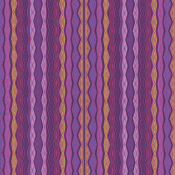 Fantasticats Y4345-27 Purple by Laurel Burch for Clothworks, Image