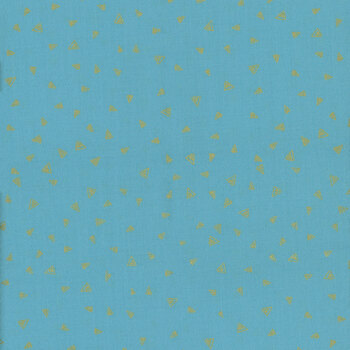 Fantasticats Y4348-33M Aqua Metallic by Laurel Burch for Clothworks, Image