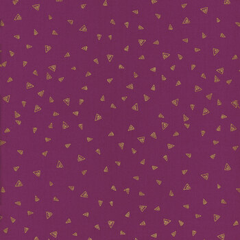 Fantasticats Y4348-122M Dark Orchid Metallic by Laurel Burch for Clothworks, Image