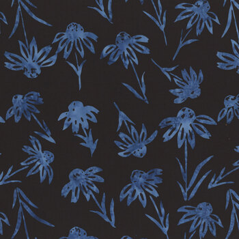 Bali Batiks - Bet on Blue W2577-215 Black Blue by Hoffman Fabrics, Image