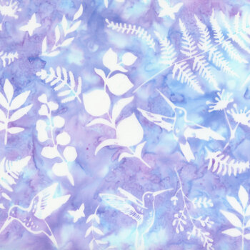 Bali Batiks - Electric Rose W2584-139 Periwinkle by Hoffman Fabrics, Image