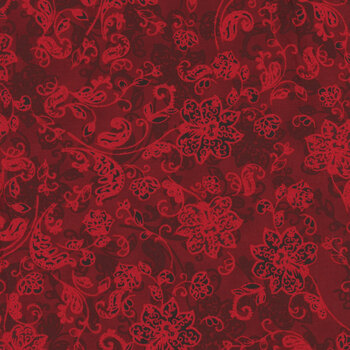 Merry, Berry, & Bright 3162-001 Radiant Crimson Metallic by RJR Fabrics