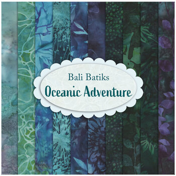 Bali Batiks - Oceanic Adventure  10 FQ Set by Hoffman Fabrics, Image