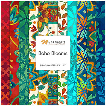 Boho Blooms  10 FQ Set by Deborah Edwards for Northcott Fabrics, Image