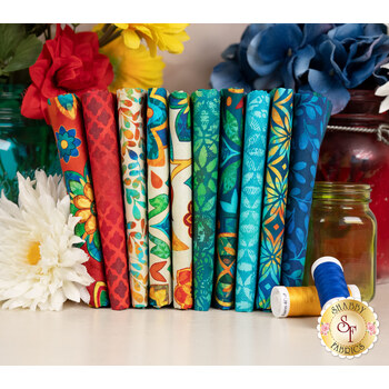 Boho Blooms  10 FQ Set by Deborah Edwards for Northcott Fabrics, Image