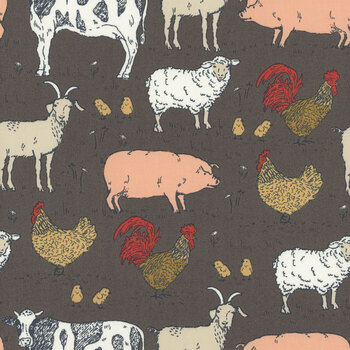 Farmstead 20903-16 Charcoal by Stacy Iest Hsu for Moda Fabrics, Image