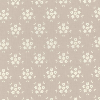 Hollyhocks & Roses 3055-19 Linen by Bunny Hill Designs for Moda Fabrics, Image