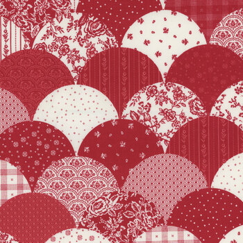 Red Delicious C15669-RED Scallops Cheater by Riley Blake Designs, Image