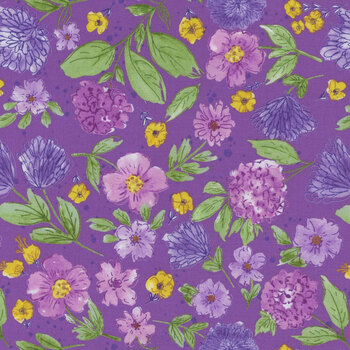 Plum Petals C15641-VIOLET by Diane Labombarbe for Riley Blake Designs, Image