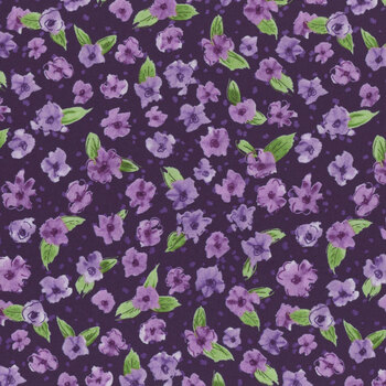 Plum Petals C15642-PURPLE by Diane Labombarbe for Riley Blake Designs, Image